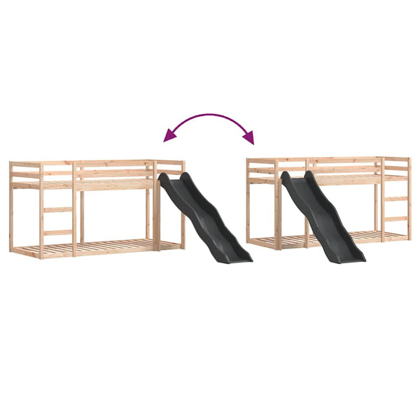 Etagenbett mit Rutsche Kiefer 80x200 cm