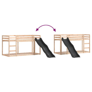 Etagenbett mit Rutsche Kiefer 90x190 cm
