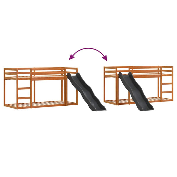 Etagenbett mit Rutsche Kiefer 75x190cm