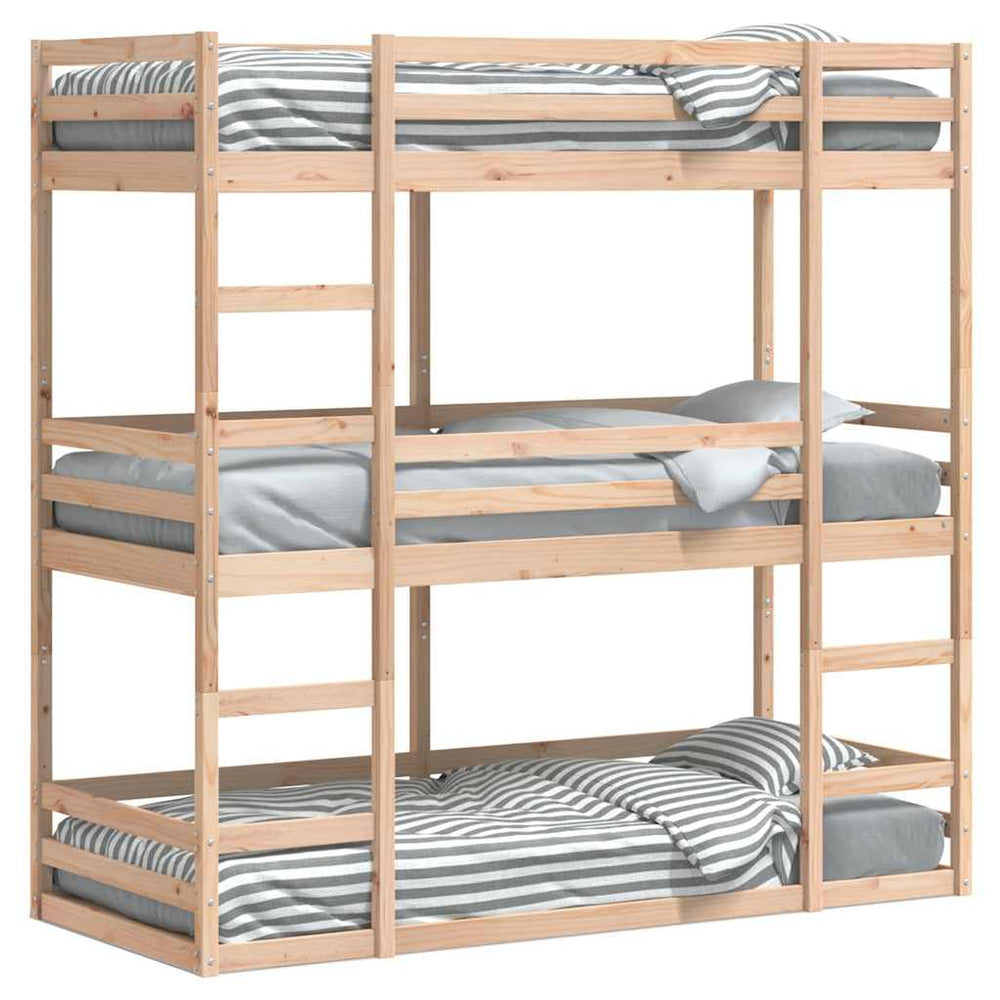 Dreifach Etagenbett Kiefer 80x200cm