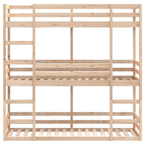 Dreifach Etagenbett Kiefer 80x200cm