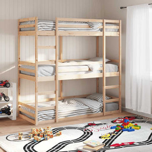 Dreifach Etagenbett Kiefer 90x200 cm