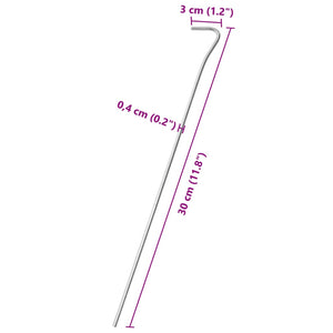 Zeltheringe 25 Stk Verzinkt 30cm