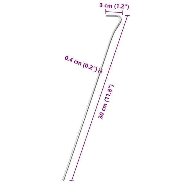 Zeltheringe 25 Stk Verzinkt 30cm