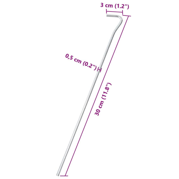 Zeltheringe 25 Stk Verzinkt 30cm