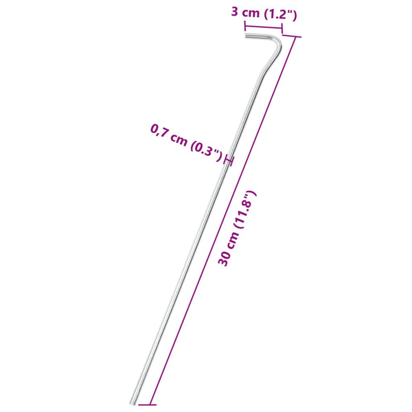 Zeltheringe 50 Stk Verzinkt 30cm