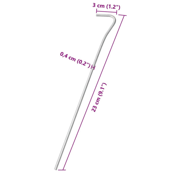 Zeltheringe 50 Stk Verzinkt 23cm