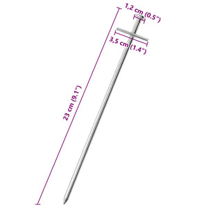 Zeltheringe 24 Stk. Verzinkter Stahl 23cm