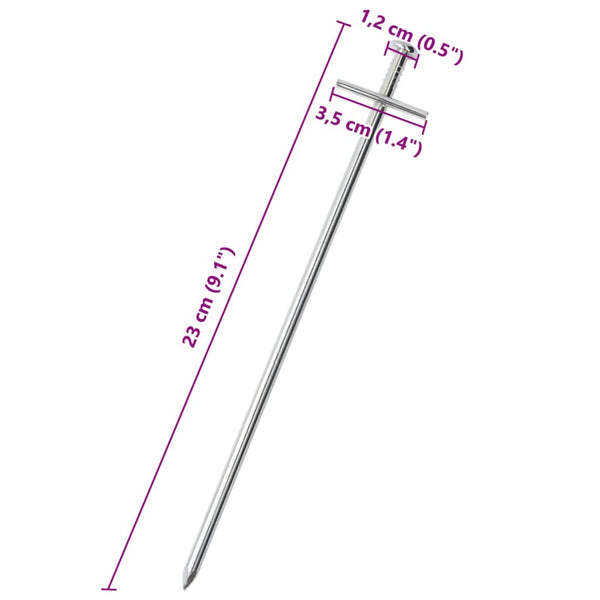 Zeltheringe 24 Stk. Verzinkter Stahl 23cm