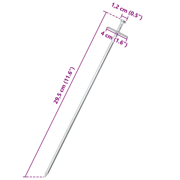Zeltheringe, 24 Stk, 29,5 cm, Verzinkt