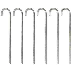 Zeltheringe 37 cm Verzinkter Stahl, 6er-Set