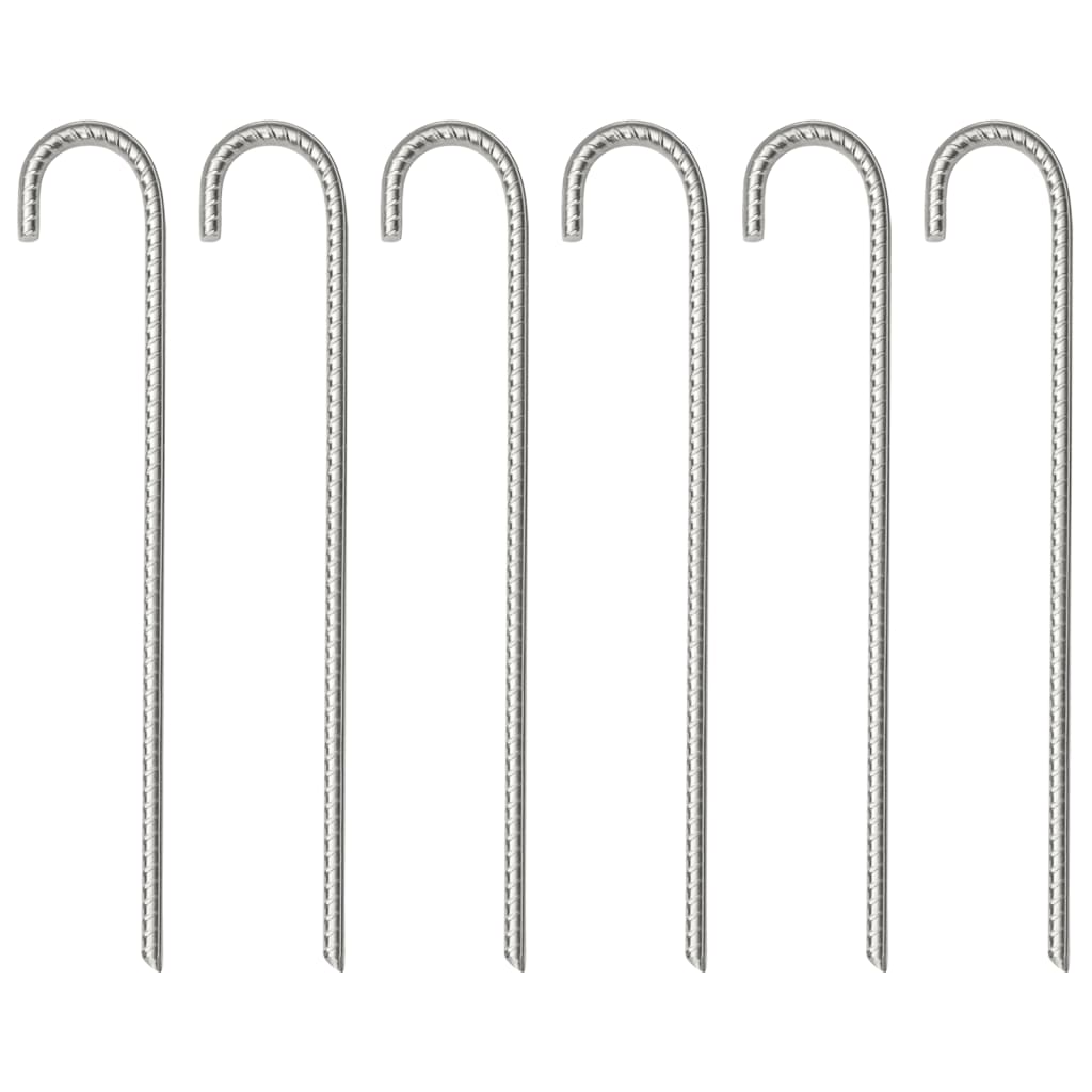 Zeltheringe 37 cm Verzinkter Stahl, 6er-Set