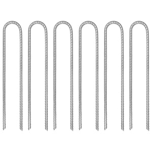 Zeltheringe U-Form Verzinkt 30cm 6er-Set