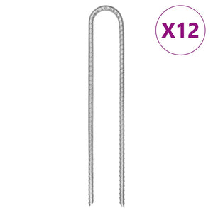 Zeltheringe U-Form, Verzinkter Stahl, 30cm, 12er Set
