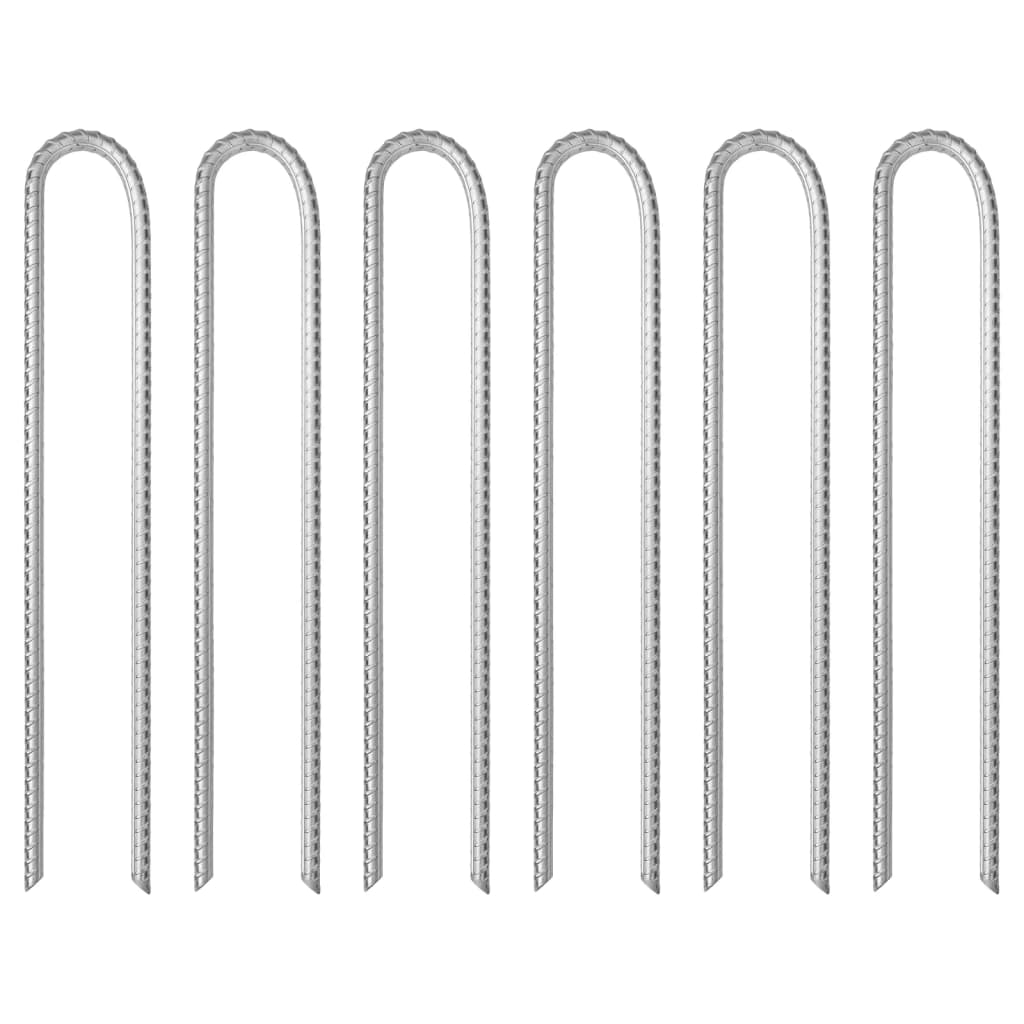 Zeltheringe U-Form, 37cm, Verzinkt, 6er-Set