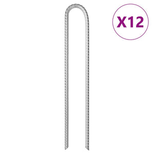 Zeltheringe U-Form, 37cm, 12er Set