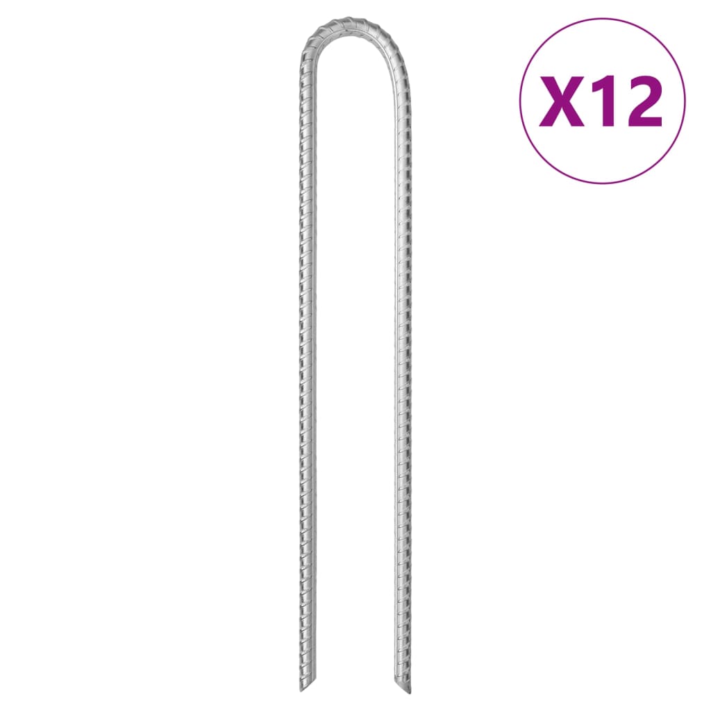 Zeltheringe U-Form, 37cm, 12er Set