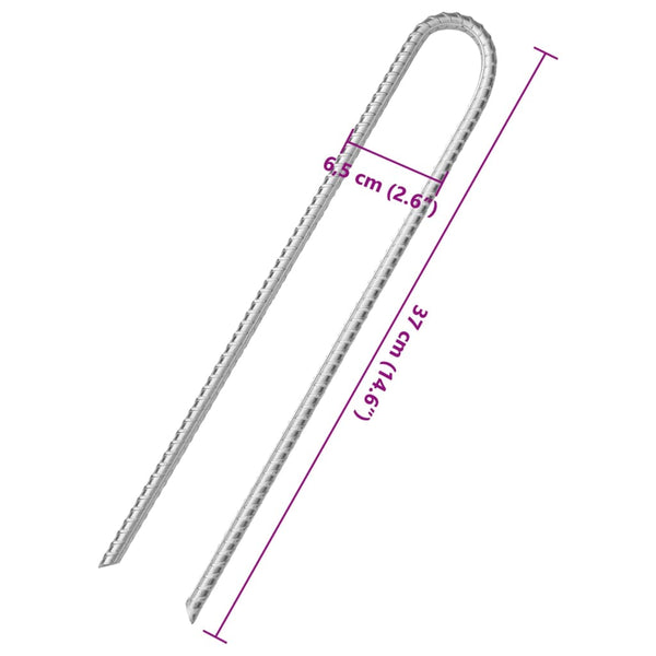 Zeltheringe U-Form, 37cm, 12er Set