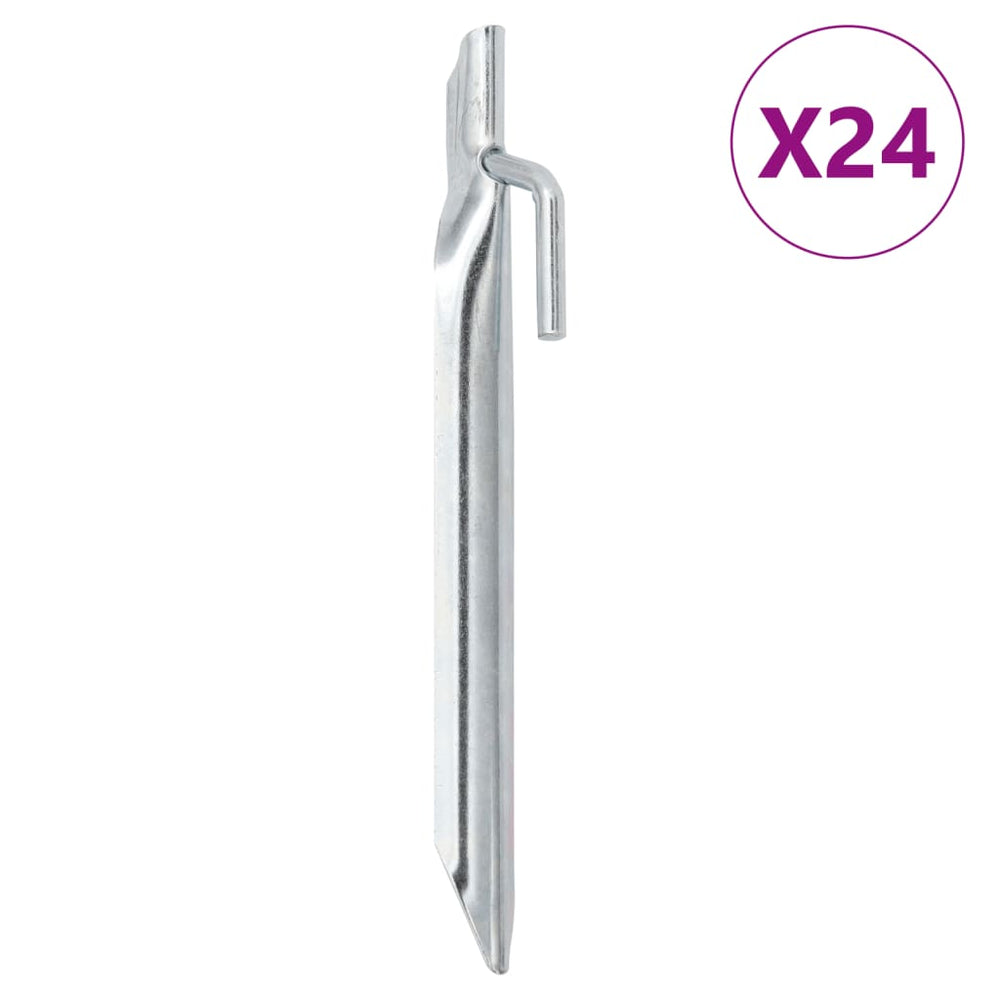 Zeltheringe V-Form, 24 Stk., Stahl verzinkt