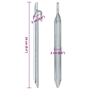 Zeltheringe, V-Form, 24 Stk, Stahl verzinkt