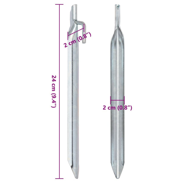 Zeltheringe, V-Form, 24 Stk, Stahl verzinkt