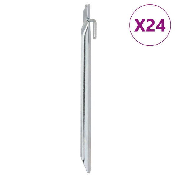 Zeltheringe V-Form, 24 Stk., 25cm, Verzinkt