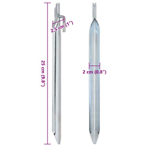 Zeltheringe V-Form, 24 Stk., 25cm, Verzinkt