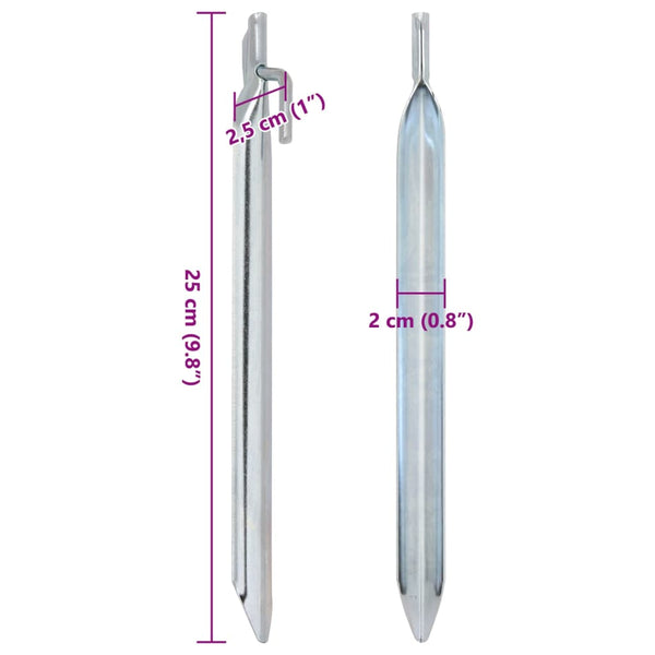 Zeltheringe V-Form, 24 Stk., 25cm, Verzinkt