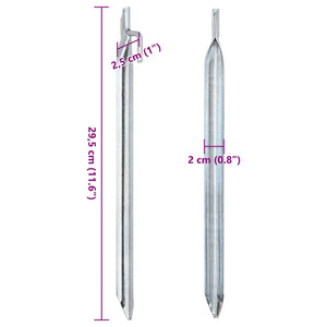 Zeltheringe V-Form, 24 Stk, Verzinkt