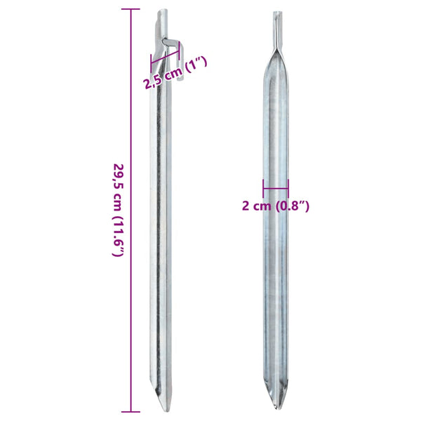 Zeltheringe V-Form, 24 Stk, Verzinkt