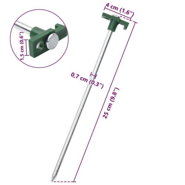 Zeltheringe 24er Set, 25cm Stahl
