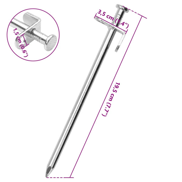 Zeltheringe, 24 Stk, 19,5cm, Verzinkt