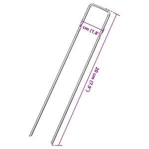 Bodenanker U-Form 20x4cm, 25 Stk.