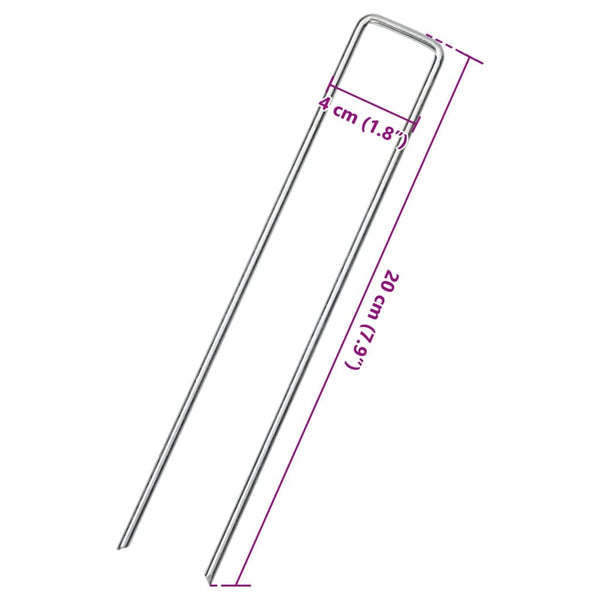 Bodenanker U-Form 20x4cm, 25 Stk.