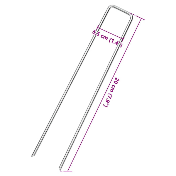 Bodenanker U-Form 20x3,5cm, 25 Stk.