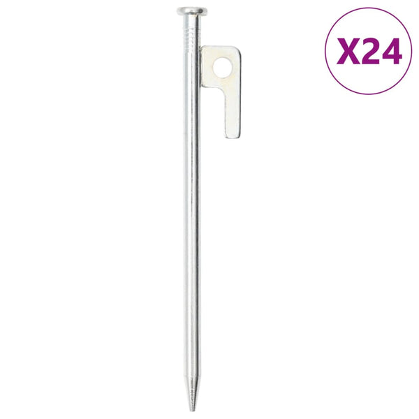 Zeltheringe 24er Set, Verzinkter Stahl, 20cm