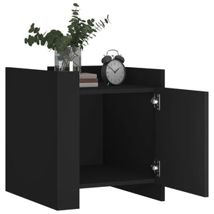 Schwarzer Nachttisch 45x50x50 cm