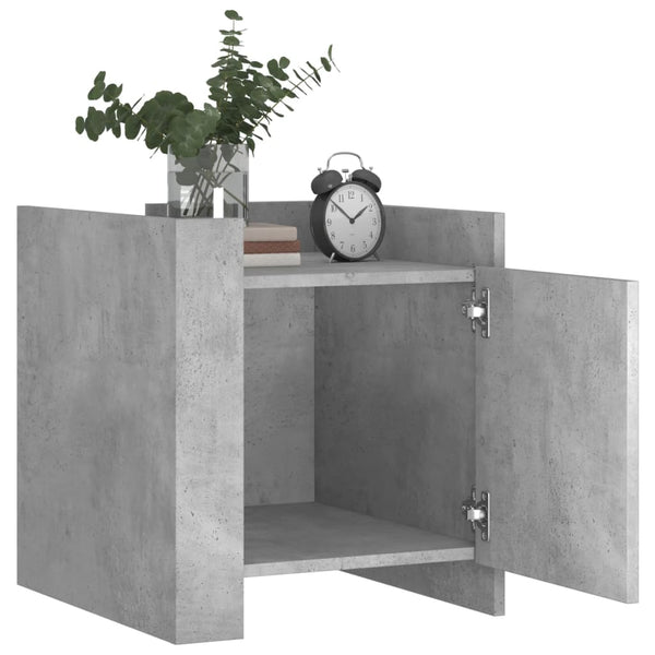 Betongrauer Nachttisch 45x50x50cm