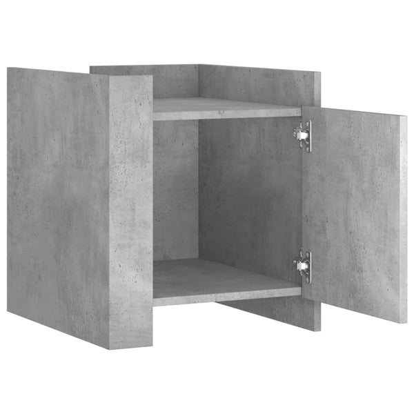 Betongrauer Nachttisch 45x50x50cm