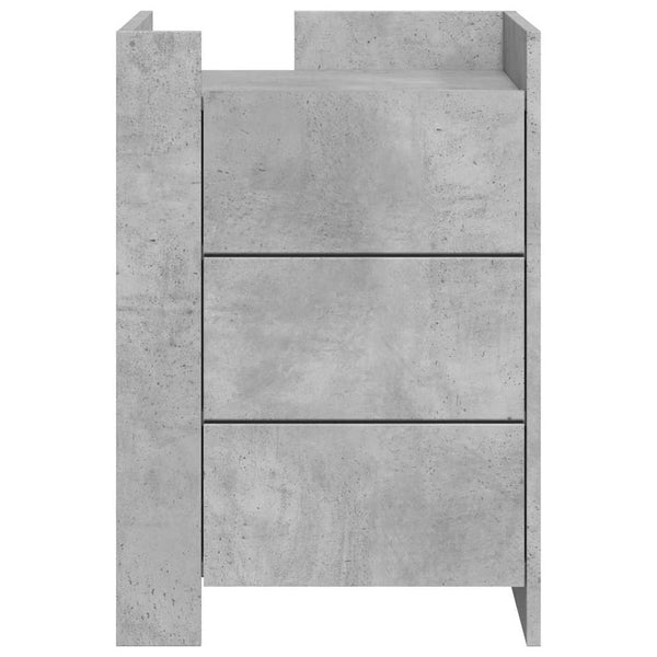 Betongrauer Nachttisch 45x50x65 cm