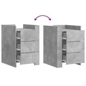 Betongrauer Nachttisch 45x50x65 cm