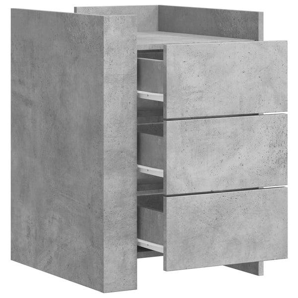 Betongrauer Nachttisch 45x50x65 cm