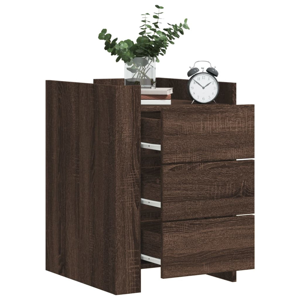 Nachttisch Braun Eichen-Optik 45x50x65 cm