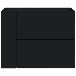Schwarzer Wand-Nachttisch 45x30x35 cm