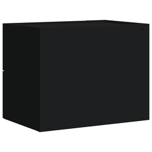 Schwarzer Wand-Nachttisch 45x30x35 cm