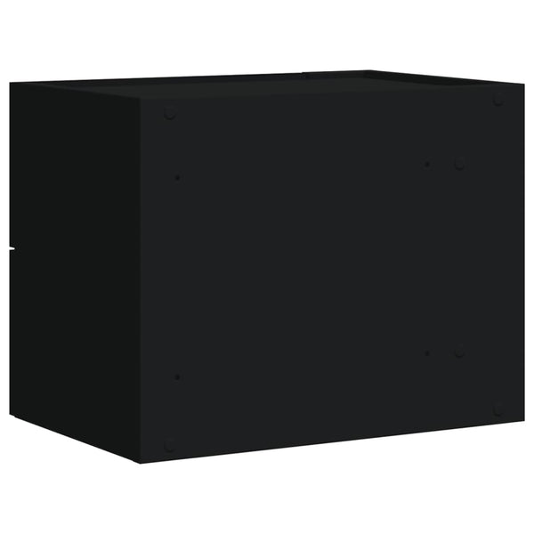 Schwarzer Wand-Nachttisch 45x30x35 cm
