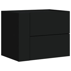 Wand Nachttische Schwarz 45x30x35 cm, 2er-Set