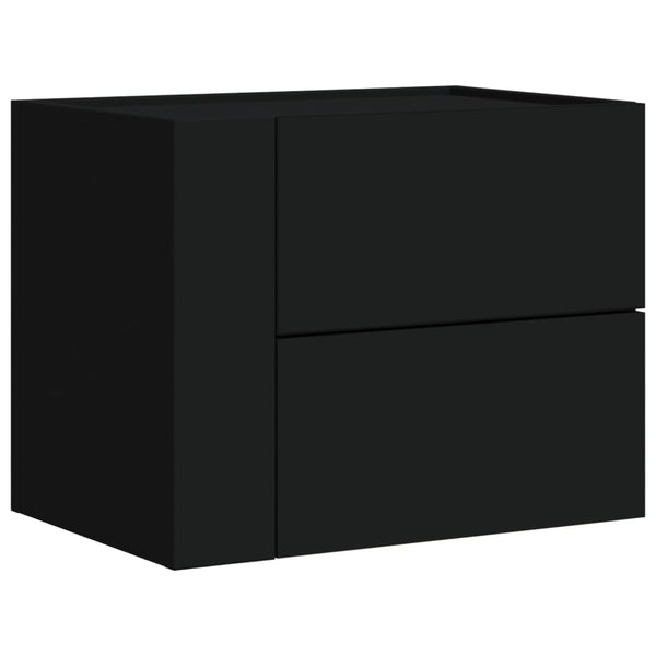 Wand Nachttische Schwarz 45x30x35 cm, 2er-Set