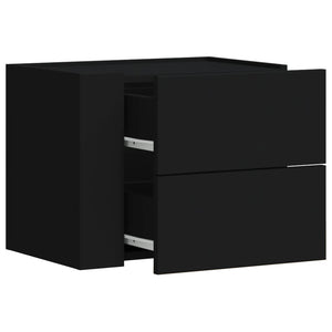 Wand Nachttische Schwarz 45x30x35 cm, 2er-Set