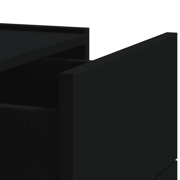 Wand Nachttische Schwarz 45x30x35 cm, 2er-Set